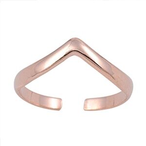 ✨ V-Shaped Rose Gold Toe Ring